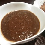 ひやけ - 和風明太スパ鶏唐揚げ添え♪特別メニューのカレールーのアップ♪