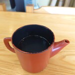 やぶ善 - 年季の入った湯桶にも風情を感じます。