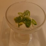 銀座 水響亭 - アミューズ 枝豆のムース