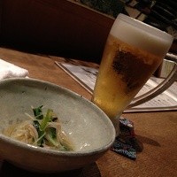 しゃにむに 心斎橋本店 - つきだし＆ビール