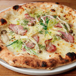 Miso Cream Duck Meat and Green Onion Miso Sauce Pizza Japonese