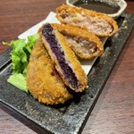 琉球酒場 げん - 紫芋コロッケとあぐー豚メンチカツ