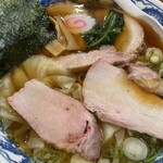 白河手打中華 賀乃屋 - チャーシューワンタン麺　普通盛