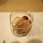 うを徳 - 桃 + さくらんぼ + チョコレートアイスクリーム