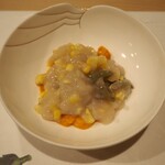 うを徳 - サニーショコラ（玉蜀黍） + 蓴菜