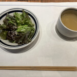 大衆ビストロ コタロー 五反田店 - 葉っぱサラダとテールより胡椒が強いスープ