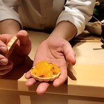 銀座 しのはら - フォアグラ最中