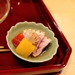 銀座 きた川 - 鴨ロース夏野菜