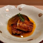 馬車道 大かわ - 加茂茄子と鰻のすき焼き風