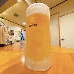 くまねこ食堂 - 生ビール「サッポロ黒ラベル」１杯目