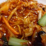 中華麺飯 太楼 - 細切り肉のピリ辛ヤキソバ  あんかけアップ