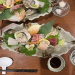 ヒル薬膳粥・ヨル貝料理カイノクチ - お造り盛り　一人一皿