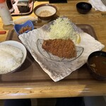 Ponchiken - 【2023.7.13(木)】特上ロース豚かつ定食（並盛・アイスコーヒー）2,300円