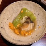 日本料理 柳燕 - 群馬のトロ茄子、気仙沼の煮鮑、利尻の馬糞雲丹