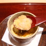 日本料理 柳燕 - 青森深浦の岩水雲を混ぜ込み、淡路のコノコ、熊本の車海老と