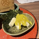 日本茶×干物 茶酒屋Nendo - クリームチーズとたくわん巻き