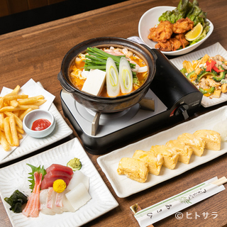 各種宴会にぴったり。種類豊富なメニューで、ママ会や女子会