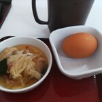 四日市ヒモノ食堂 - 縞ほっけの南蛮漬けと生卵と海苔