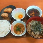 から好し - 2023年7月13日(木) 鶏つけ汁蕎麦定食·おろしポン酢·ご飯大盛り