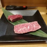 焼肉 肉食 - 和牛雌牛ハラミ、和牛サガリ