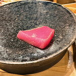 ますなが - カツオの赤身の漬け。絶品！