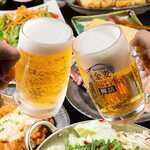 Yakitori Taku - やっぱり宴会の最初はキンキンに冷えたビールで乾杯