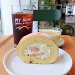 My Home Coffee, Bakes, Beer - ■桃のロールケーキ
      ■ビシソワーズ
      ■シングルオリジンコーヒー