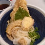 本格手打うどん おか泉 - ひや天おろし(1,100円)