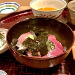 多仁本 - 〆は鮪丼　いつも美味しい鮪ですね