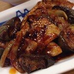 Matsuya - 2015/10/01 豚と茄子の辛味噌炒め定食