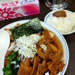 えーちゃん食堂 - チャーシューメン 1400円、メンマ 300円、ごはん 150円