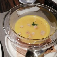 レストラン HUSHHUSH - ランチのスープ(かぼちゃの冷製)