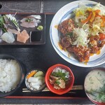 さかな屋 おぎや - ヤンニョムチキン定食