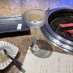 Wagyu U Yakiniku Liebe - 日本酒　グラス（一口）