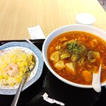 Kou tourou - 麻婆麺、半チャーハンセット