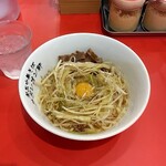 釜玉中華そば ナポレオン軒  - 釜玉中華そば小490円＋LINE友達メンマ