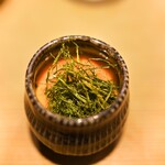 東麻布 天本 - あおさ、このわた茶碗蒸し