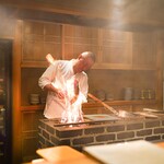 東麻布 天本 - 最後は炎