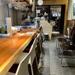 貪瞋癡 - 店内、カウンター席。