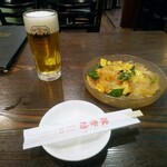 Shinkoubou - 生ビール、黄瓜拌拉皮