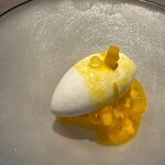 茶禅華 - マンゴーとーココナッツのアイス　タピオカとマンゴーのソース