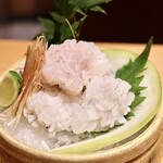 玄水 - 鱧の切り落とし 梅肉シャーベット