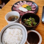 のむら食堂 - セット定食(スープ・サラダ・ご飯付)1900円