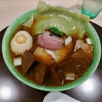 手打麺祭 かめ囲 - 特製手打中華蕎麦 醤油 1,350円、マシめんま 250円 ♪