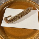 SOWER - “ベビーコーンの天ぷら“ 衣に下味が付いていて食感は天ぷらよりもっとサクサク。天ぷらの域を出ています。