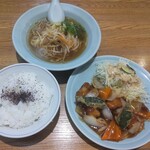 天外 - すぶた定食ミニラーメン付き990円