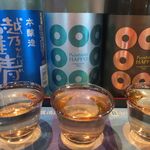 立ち呑みBAR COCO - 越乃八豊飲み比べBセット1210円