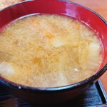 とんかつ丸京 - 定食の味噌汁