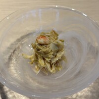 麻布十番 鮨 無銘 - 毛蟹 蟹味噌と和えて