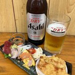 戸井酒店 - 瓶ビールと本日のおまかせ